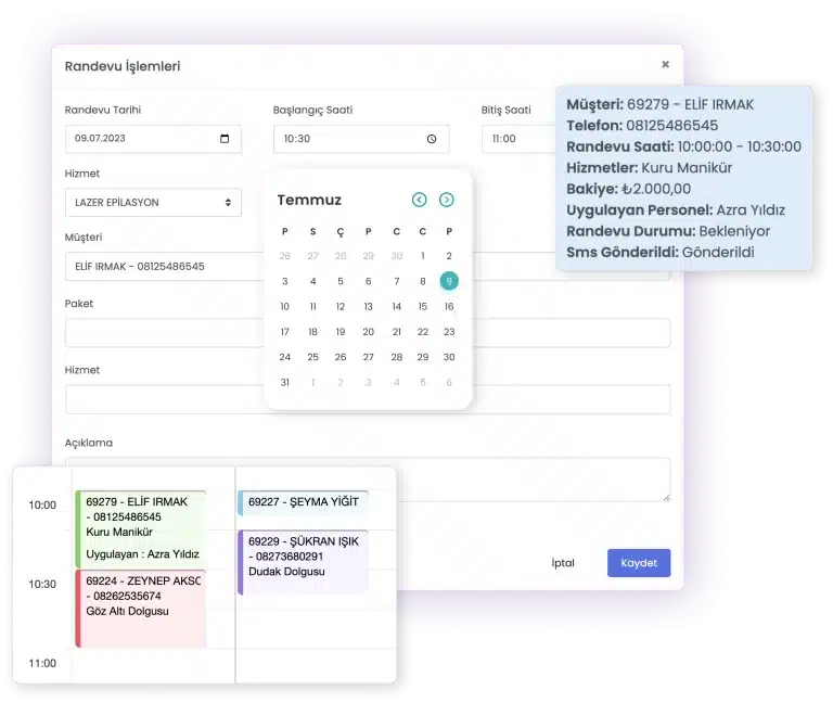 AppRandevu | Güzellik Salonu, Kuaför ve Güzellik Merkezi Yönetim Programı